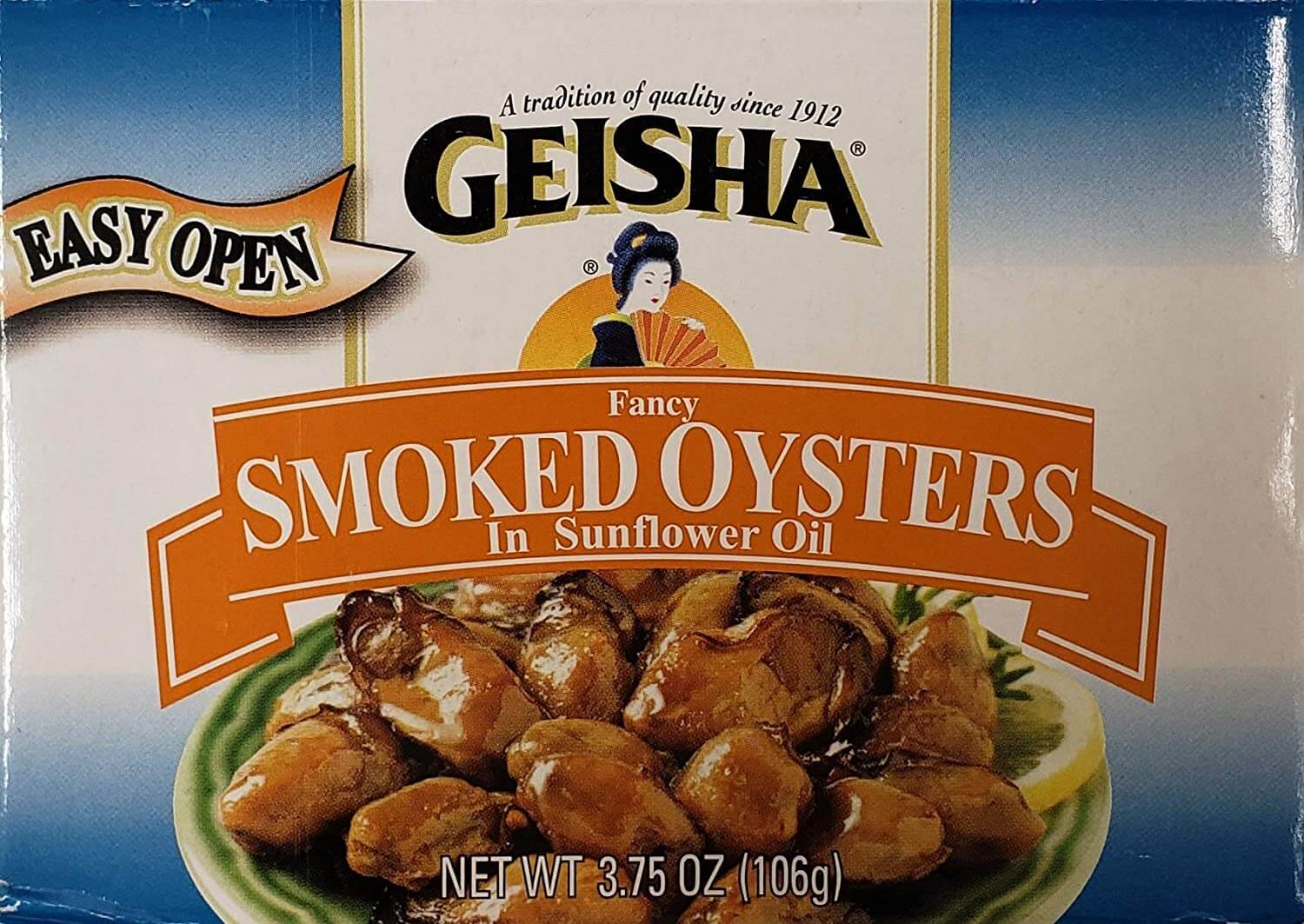 Geisha Fancy Smoked Oysters In Cottonseed Oil